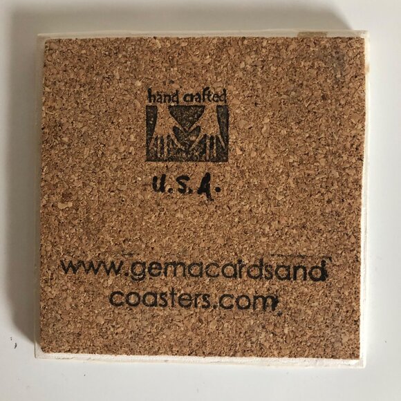Gema Coasters Set Of 2 Handmade Humorous Beverage Functional Gift - Picture 6 of 6